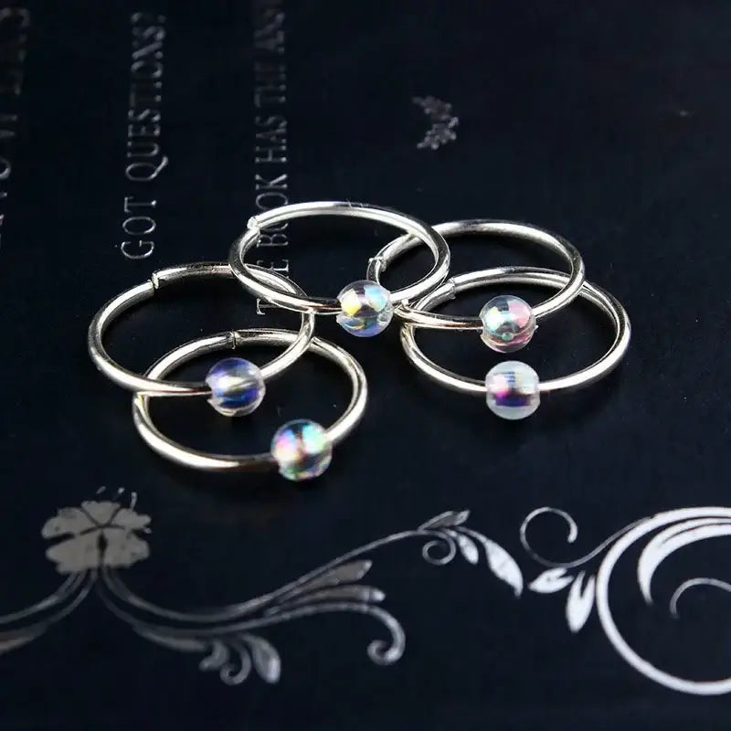 Unlock Your Natural Beauty with Silver Metal Hair Accessories and Care - 5pcs NO.5