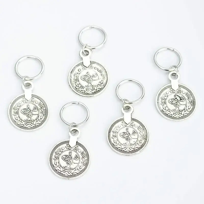 Unlock Your Natural Beauty with Silver Metal Hair Accessories and Care - 5pcs NO.37