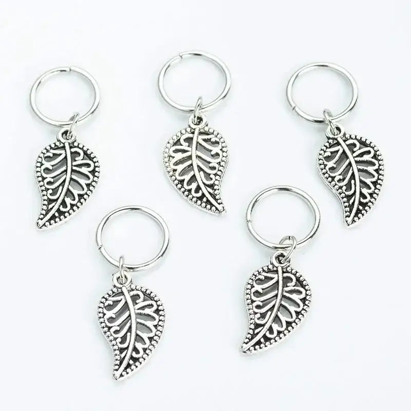 Unlock Your Natural Beauty with Silver Metal Hair Accessories and Care - 5pcs NO.39