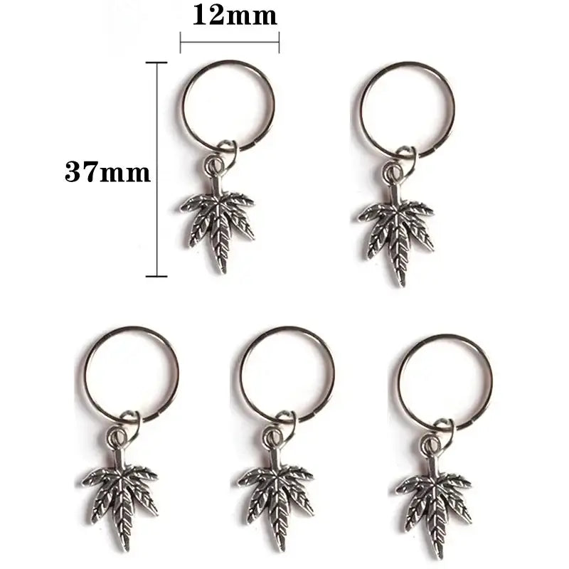 Unlock Your Natural Beauty with Silver Metal Hair Accessories and Care - 5pcs NO.42