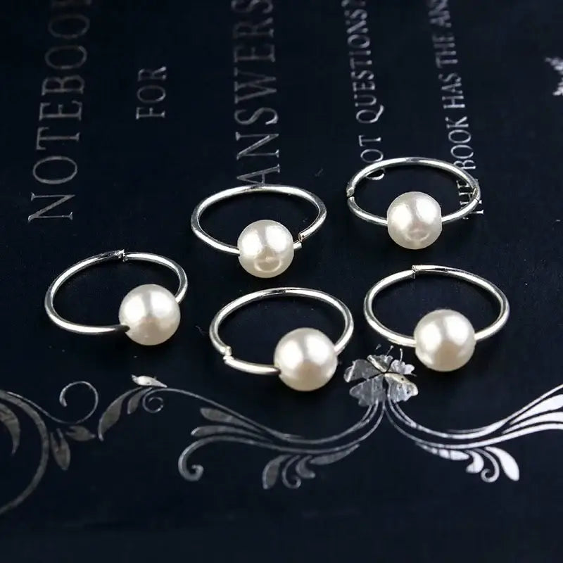 Unlock Your Natural Beauty with Silver Metal Hair Accessories and Care - 5pcs NO.3