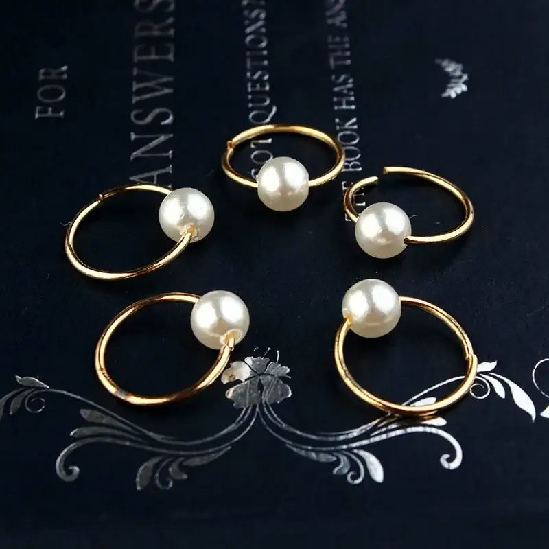 Unlock Your Natural Beauty with Silver Metal Hair Accessories and Care - 5pcs NO.4