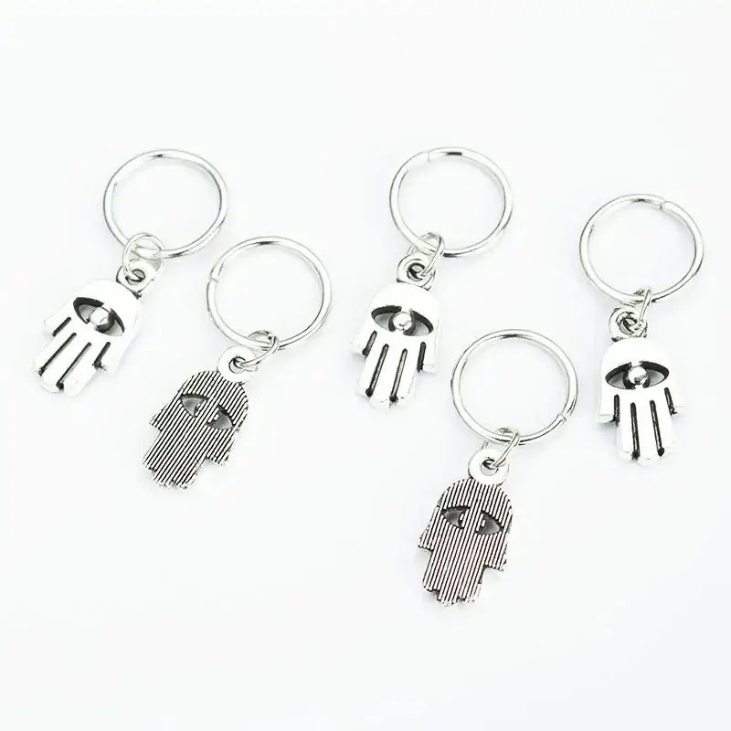 Unlock Your Natural Beauty with Silver Metal Hair Accessories and Care - 5pcs NO.29