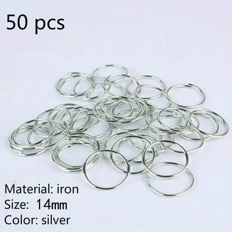 Unlock Your Natural Beauty with Silver Metal Hair Accessories and Care - 50pcs NO.54