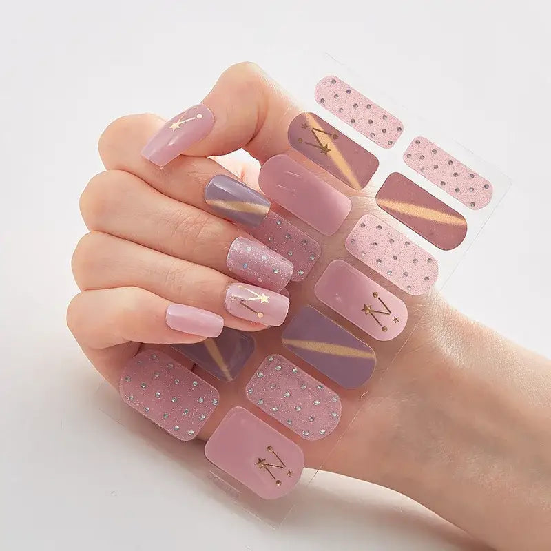 Vibrant Nail Wraps Set for Creative Self-Pampering and Expression - 14