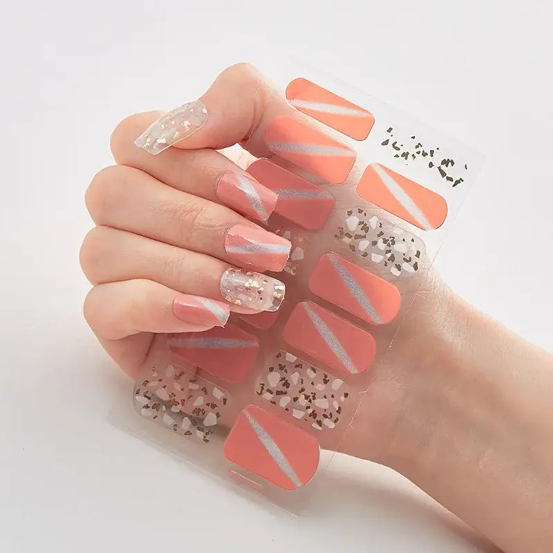 Vibrant Nail Wraps Set for Creative Self-Pampering and Expression - 15