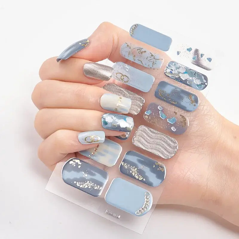 Vibrant Nail Wraps Set for Creative Self-Pampering and Expression - 19