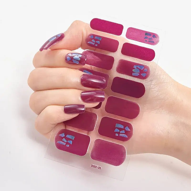 Vibrant Nail Wraps Set for Creative Self-Pampering and Expression - 20