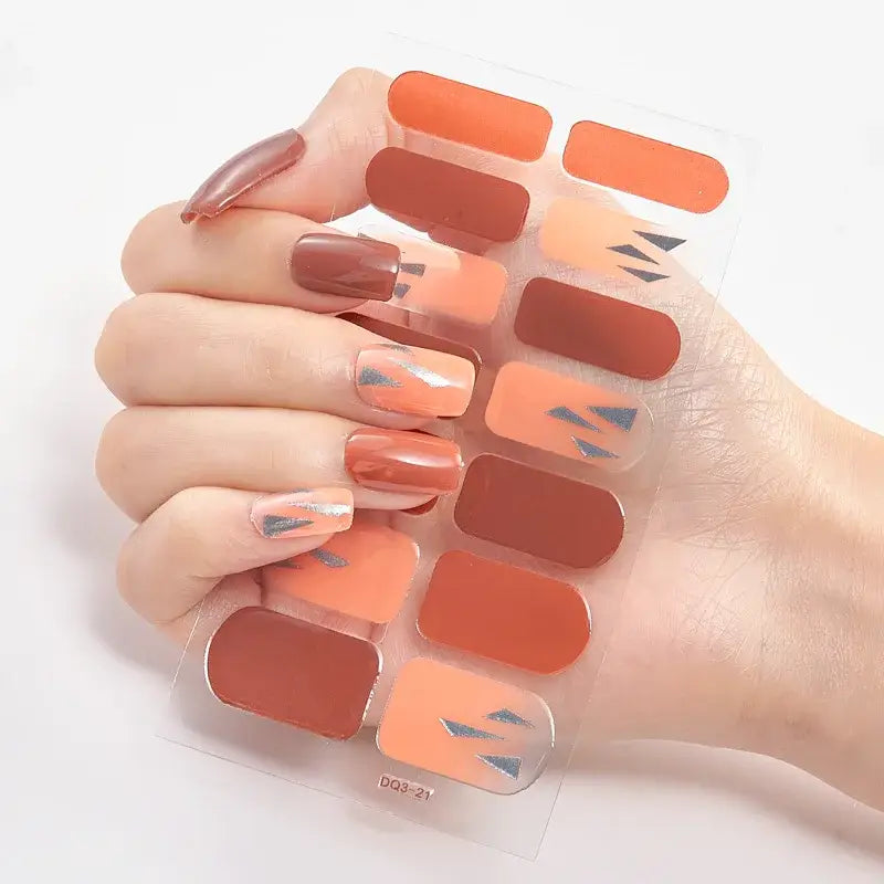 Vibrant Nail Wraps Set for Creative Self-Pampering and Expression - 21