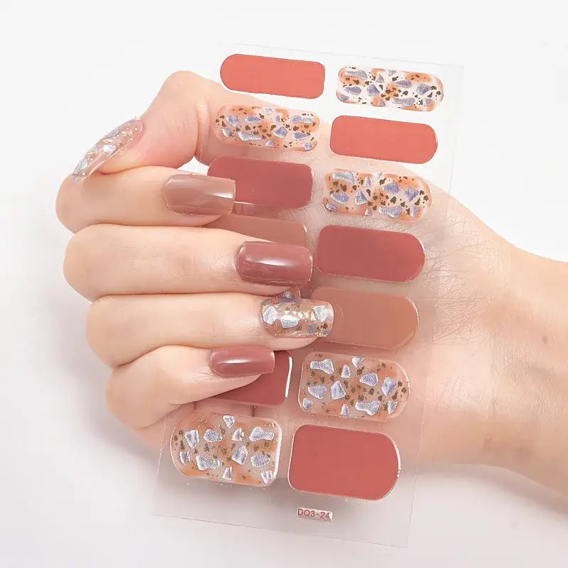 Vibrant Nail Wraps Set for Creative Self-Pampering and Expression - 24