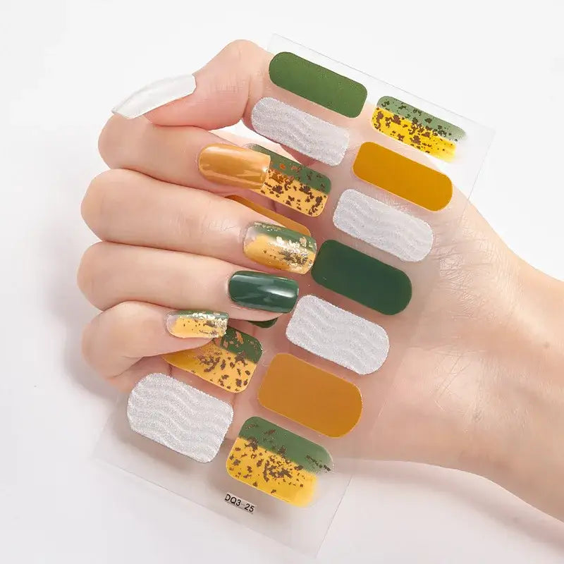 Vibrant Nail Wraps Set for Creative Self-Pampering and Expression - 25